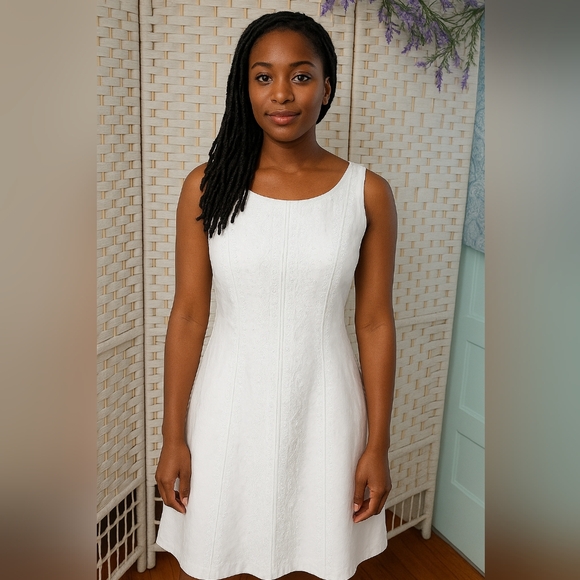 Phoebe By Kay Unger Beaded Embroidered Silk White Dress NWT - Picture 12 of 12